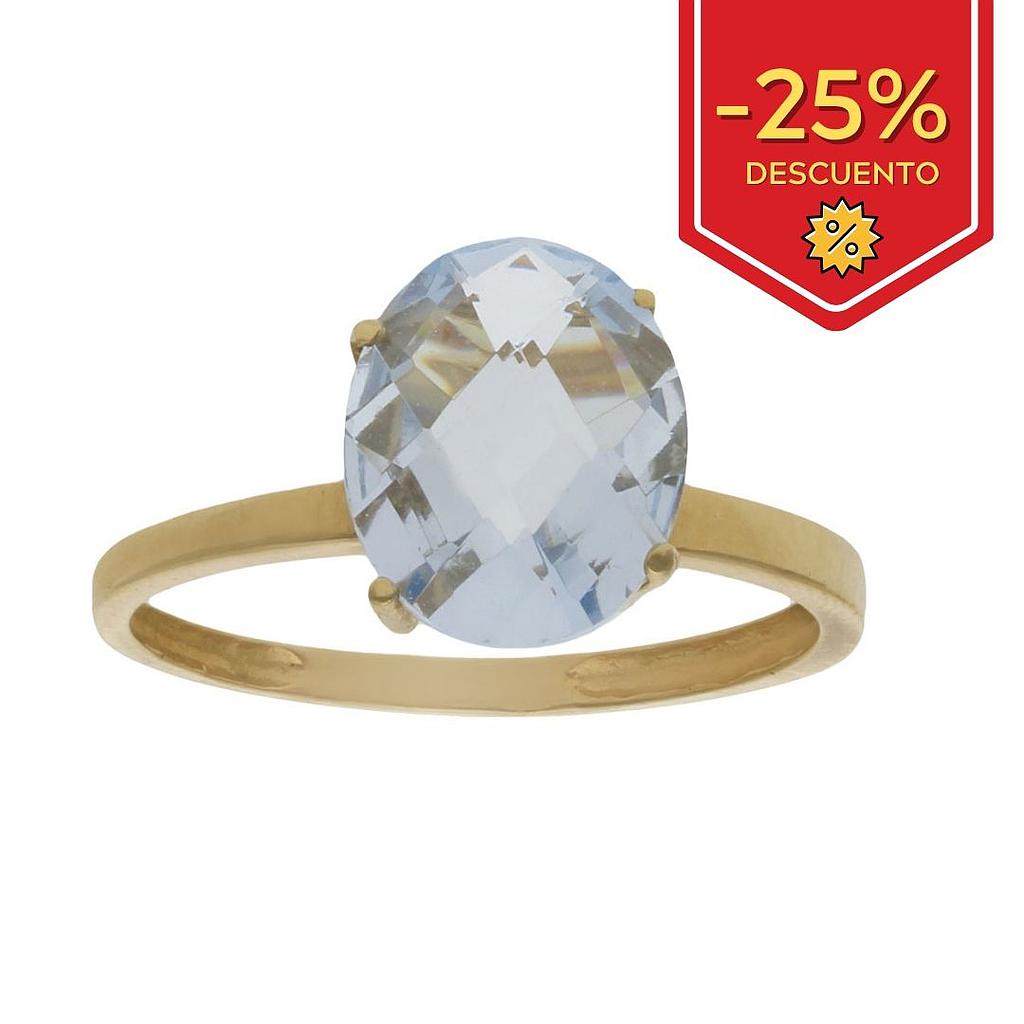 SORTIJA ORO 18KL - PIEDRA AZUL