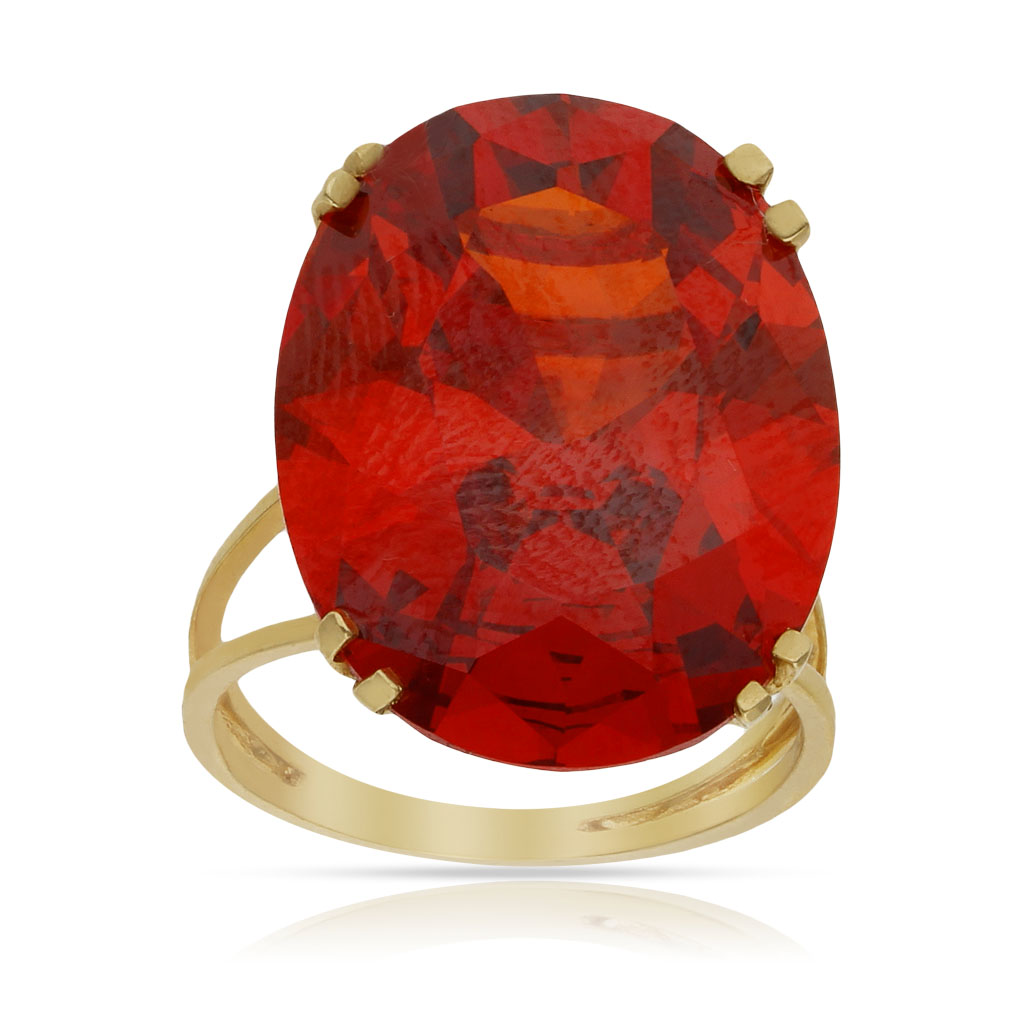 SORTIJA ORO 18KL - PIEDRA PAPARAYA