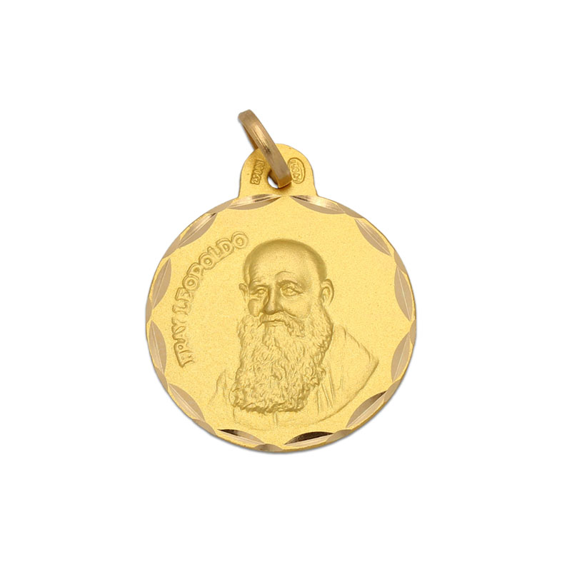 MEDALLA ORO 18KL FRAY LEOPOLDO DE 15MM