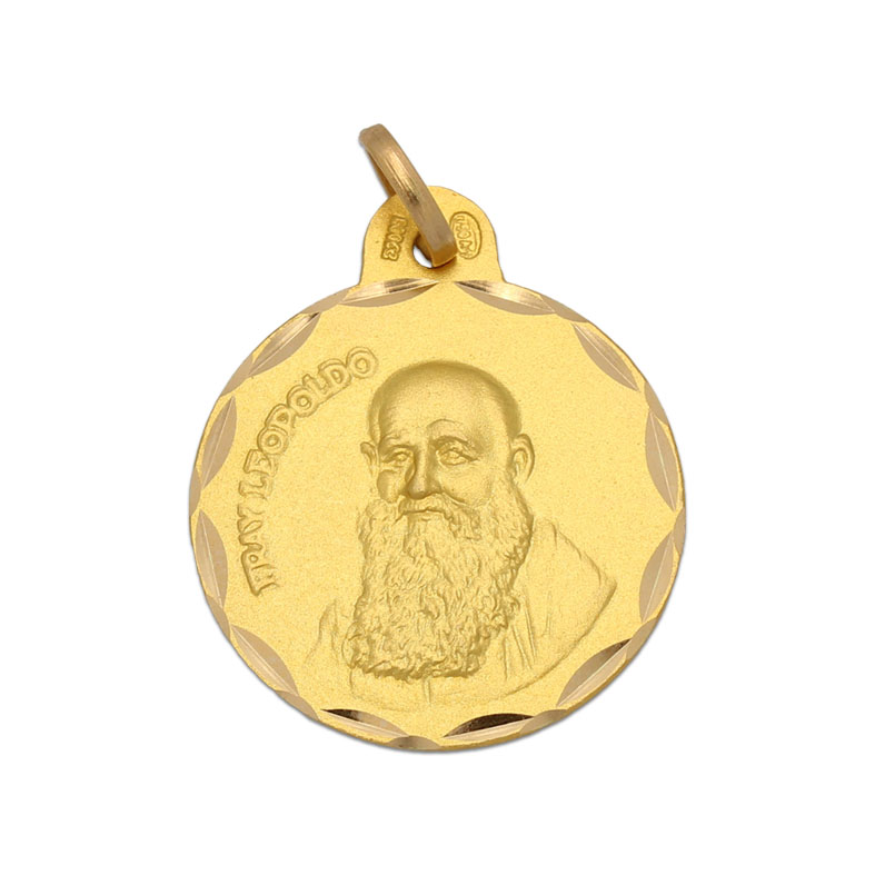 MEDALLA ORO 18KL FRAY LEOPOLDO DE 17MM