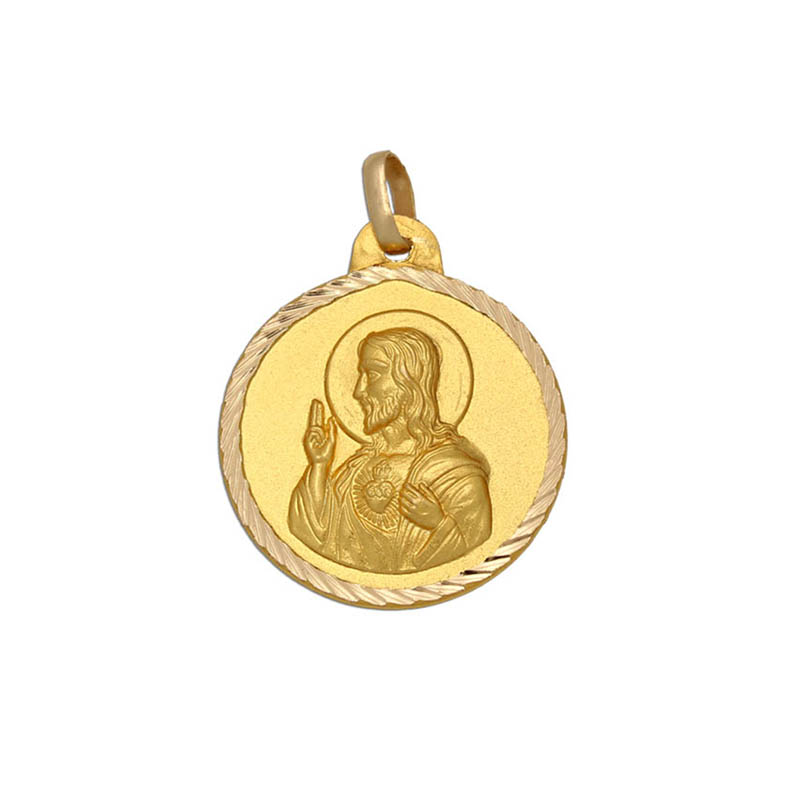 MEDALLA ORO 18KL SAGRADO CORAZON - 18MM