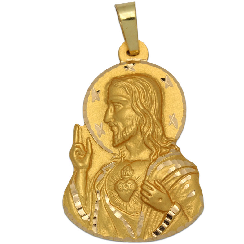 MEDALLA ORO 18KL SAGRADO CORAZON 26X40MM