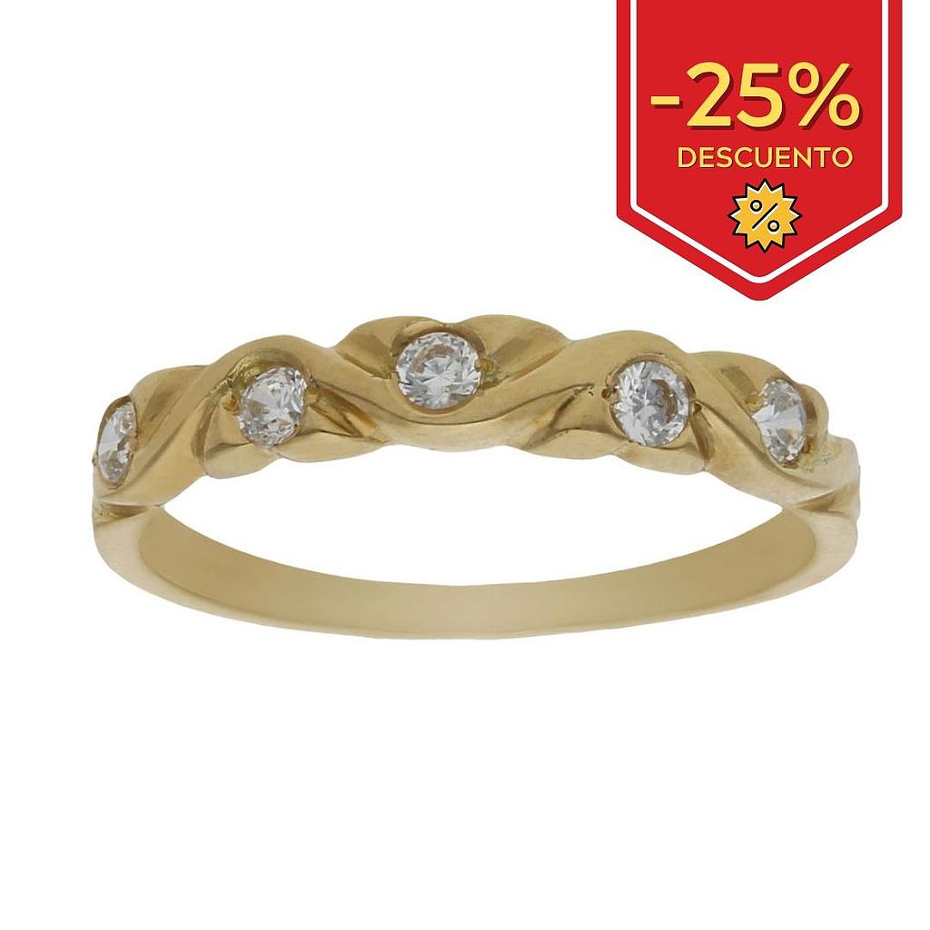 SORTIJA ORO 18KL CIRCONITAS