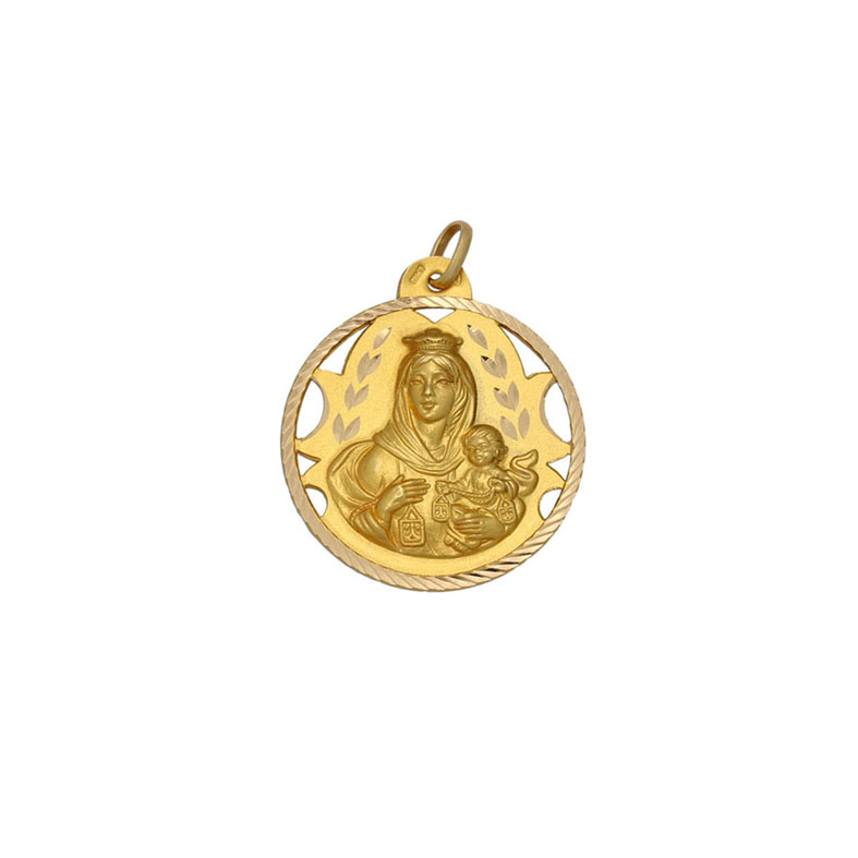 MEDALLA ORO 18KL VIRGEN CARMEN - 16 MM