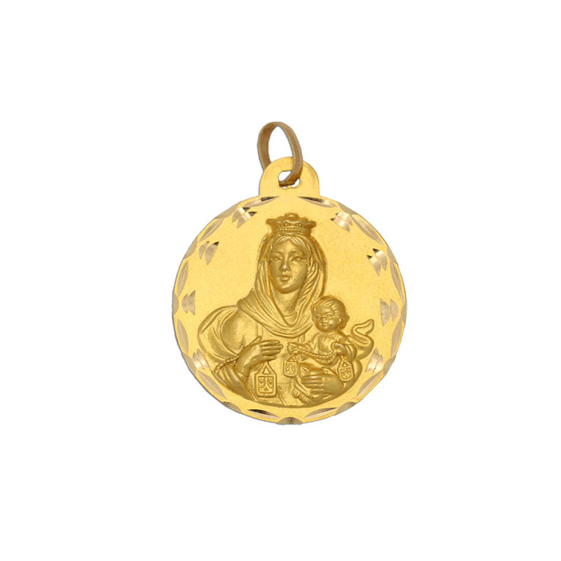 MEDALLA ORO 18KL VIRGEN CARMEN - 17MM