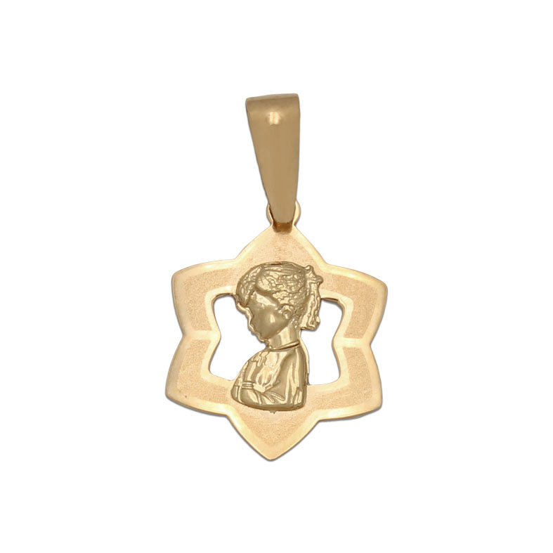 MEDALLA ORO 18KL VIRGEN NIÑA - 12X15MM