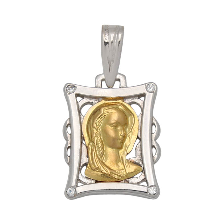 MEDALLA ORO 18KL VIRGEN NIÑA - 13X17MM