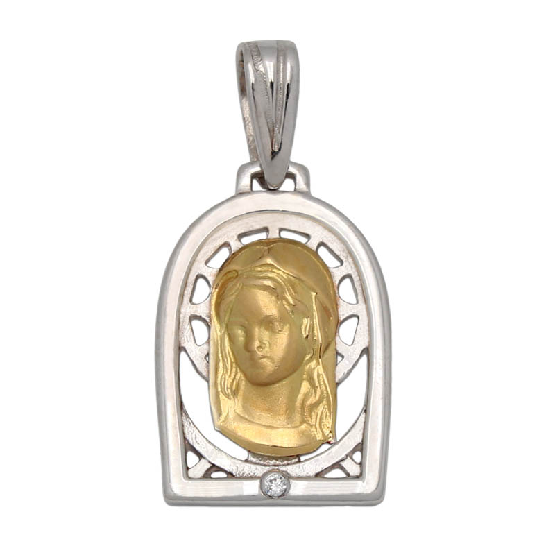 MEDALLA ORO 18KL VIRGEN NIÑA - 13X20MM