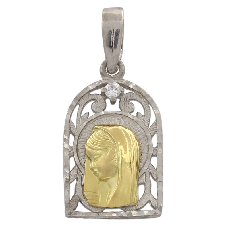 MEDALLA ORO 18KL VIRGEN NIÑA - 13X21MM