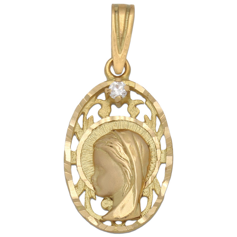 MEDALLA ORO 18KL VIRGEN NIÑA - 13X21MM