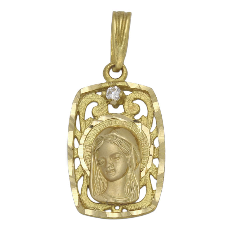 MEDALLA ORO 18KL VIRGEN NIÑA - 13x22MM