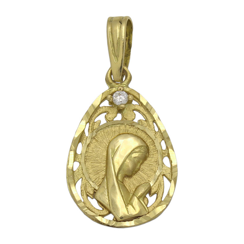 MEDALLA ORO 18KL VIRGEN NIÑA - 14X21MM