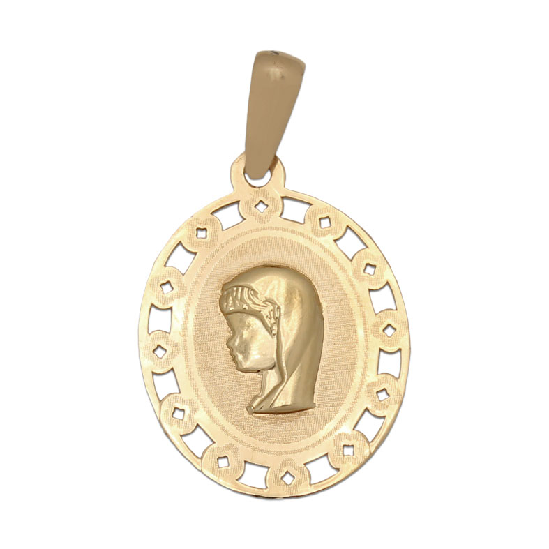 MEDALLA ORO 18KL VIRGEN NIÑA - 15X20MM