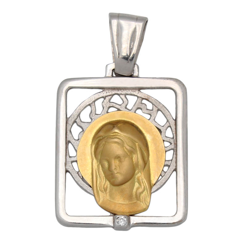 MEDALLA ORO 18KL VIRGEN NIÑA - 16X21MM