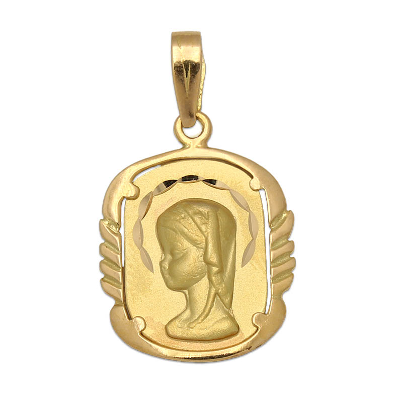 MEDALLA ORO 18KL VIRGEN NIÑA - 16X22 MM