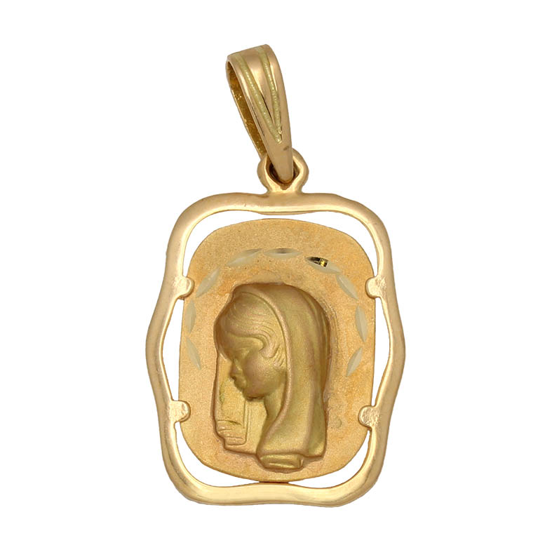 MEDALLA ORO 18KL VIRGEN NIÑA - 16X22MM