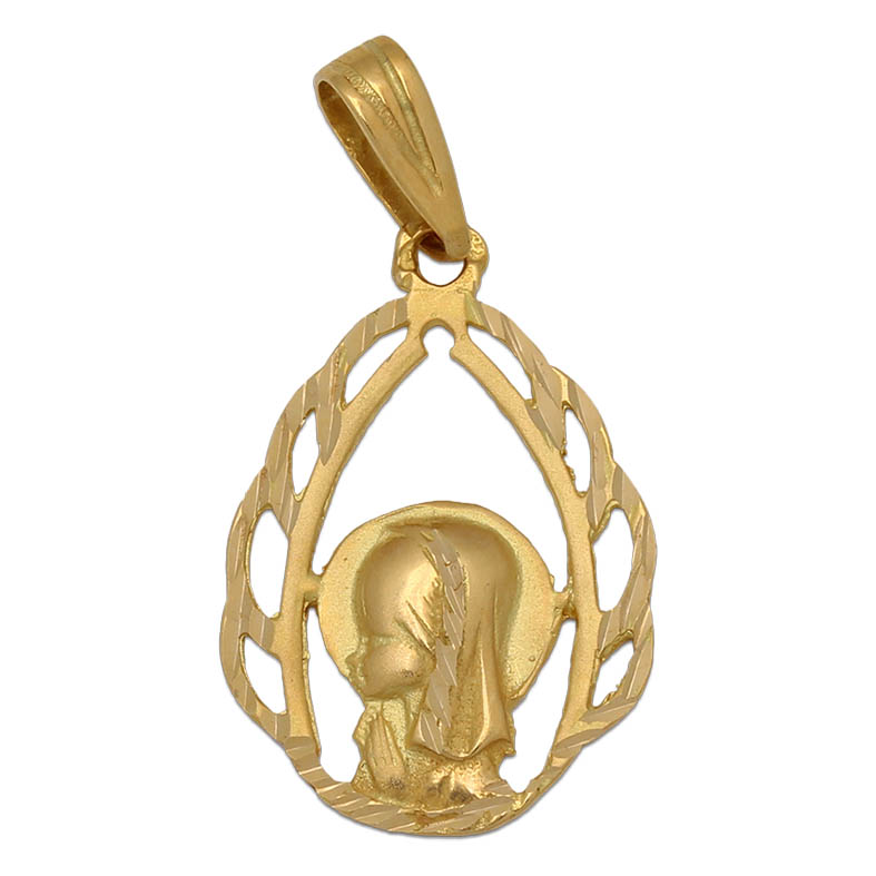 MEDALLA ORO 18KL VIRGEN NIÑA - 17X25MM