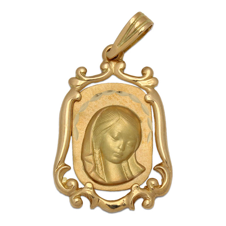 MEDALLA ORO 18KL VIRGEN NIÑA - 18X26 MM