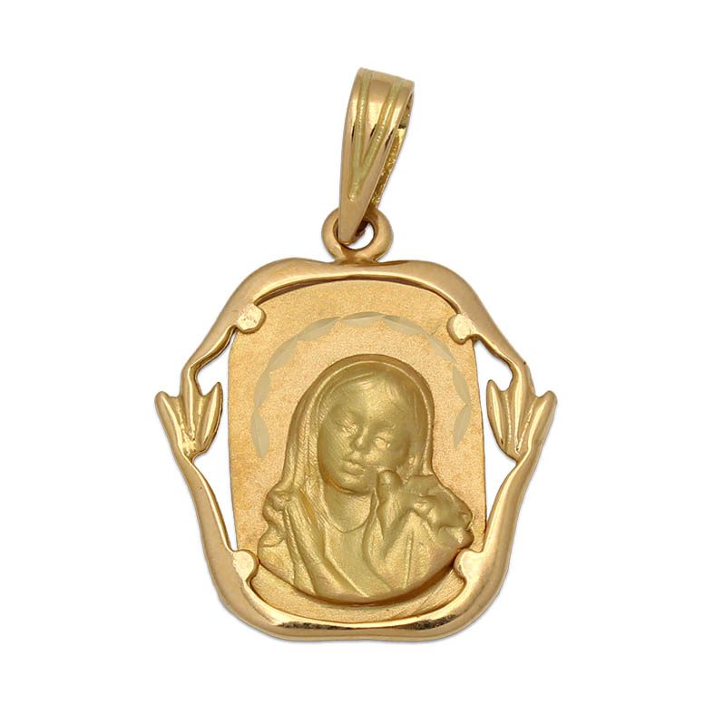 MEDALLA ORO 18KL VIRGEN NIÑA - 19X21MM