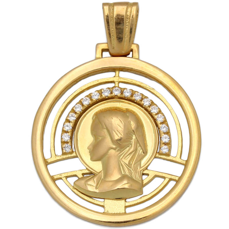 MEDALLA ORO 18KL VIRGEN NIÑA - 23MM