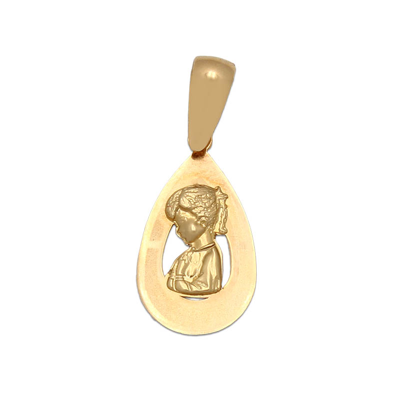 MEDALLA ORO 18KL VIRGEN NIÑA - 9X16MM