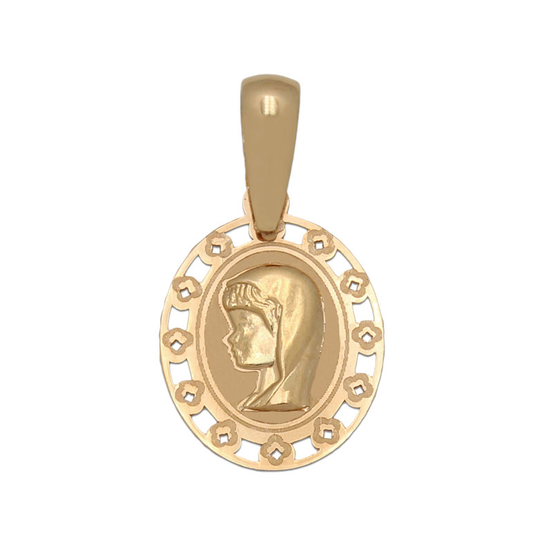 MEDALLA ORO 18KL VIRGEN NIÑA -13X17MM