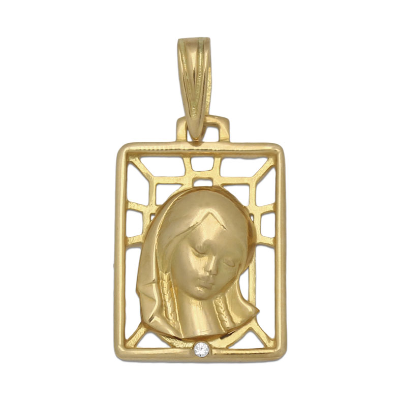 MEDALLA ORO 18KL VIRGEN NIÑA DE 13X19MM