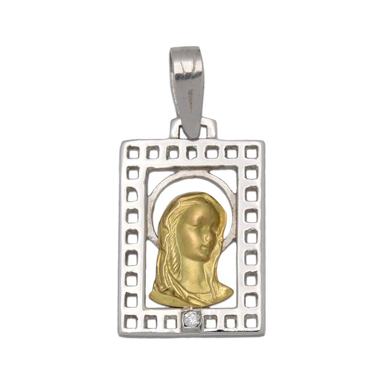 MEDALLA ORO 18KL VIRGEN NIÑA DE 13X20MM