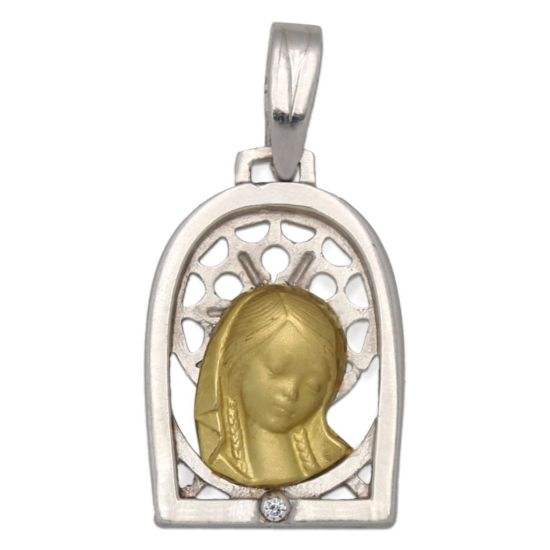 MEDALLA ORO 18KL VIRGEN NIÑA DE 13X20MM