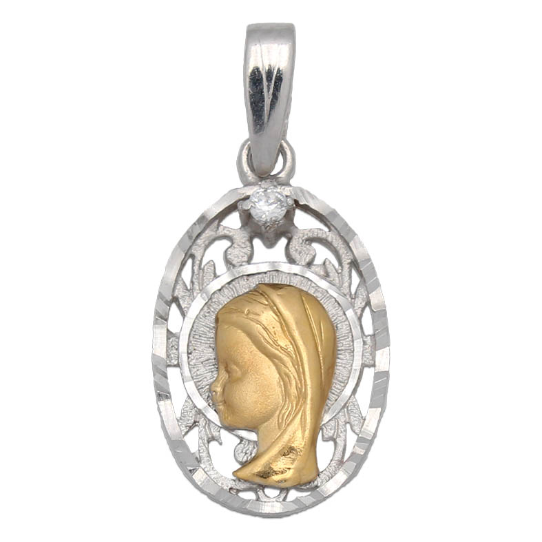 MEDALLA ORO 18KL VIRGEN NIÑA DE 13X21MM