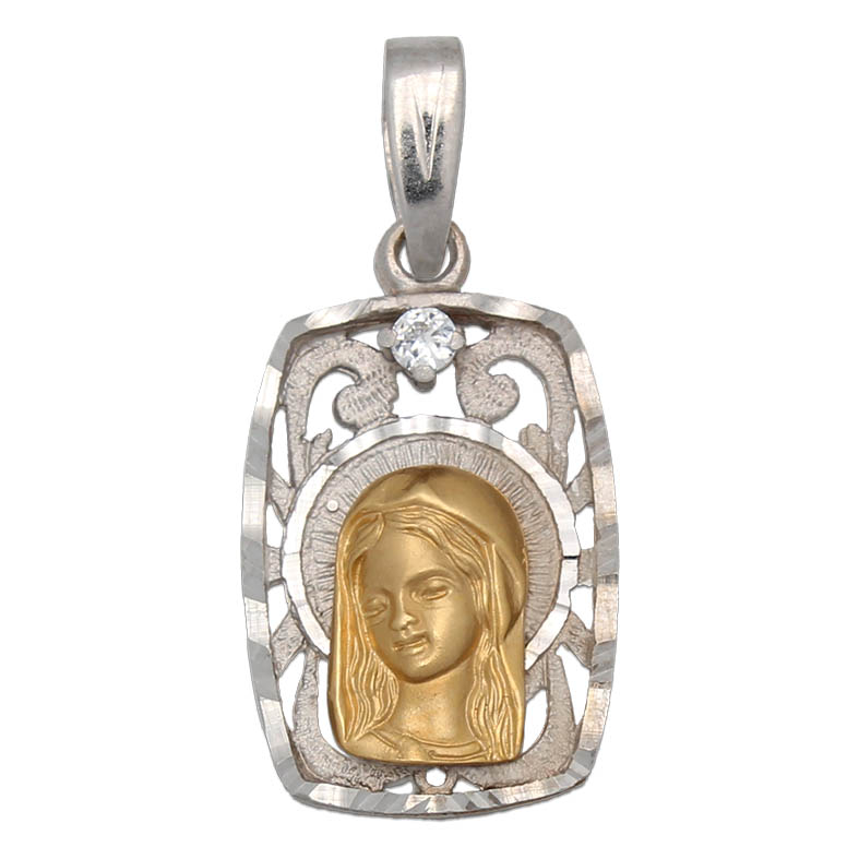 MEDALLA ORO 18KL VIRGEN NIÑA DE 13X21MM