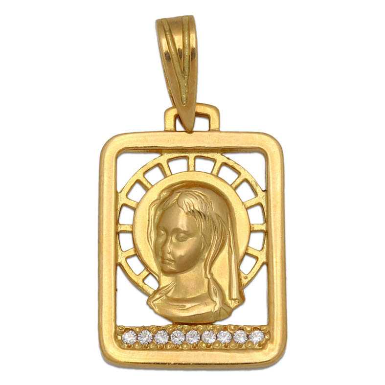 MEDALLA ORO 18KL VIRGEN NIÑA DE 14X20MM