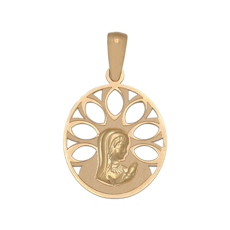 MEDALLA ORO 18KL VIRGEN NIÑA DE 15X20MM