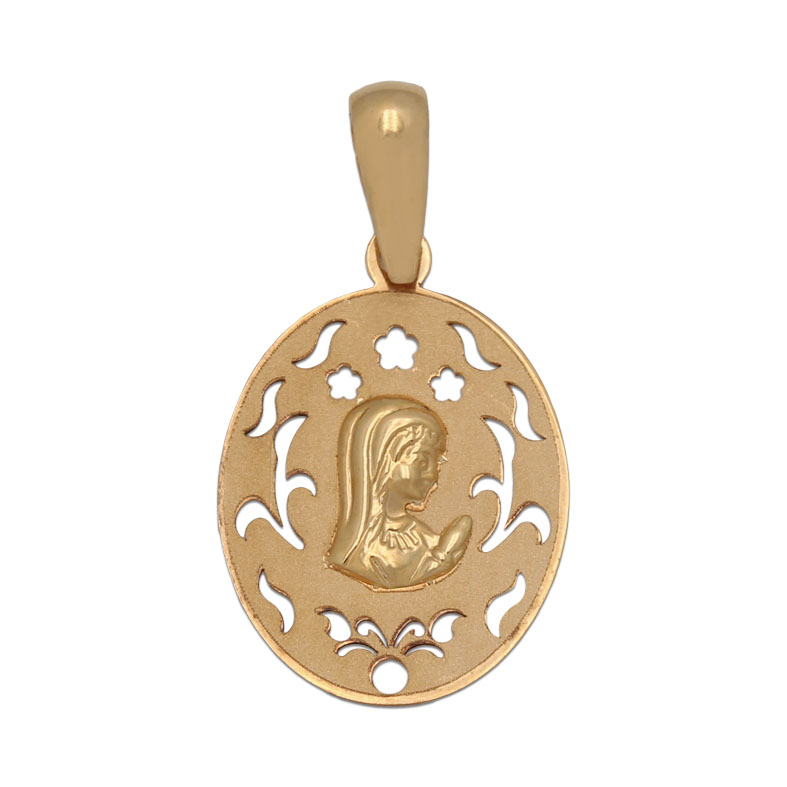 MEDALLA ORO 18KL VIRGEN NIÑA DE 15X21MM