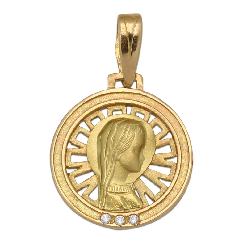 MEDALLA ORO 18KL VIRGEN NIÑA DE 16MM