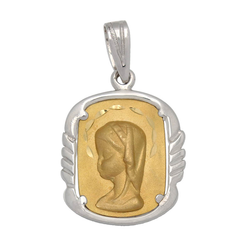 MEDALLA ORO 18KL VIRGEN NIÑA DE 16X22MM