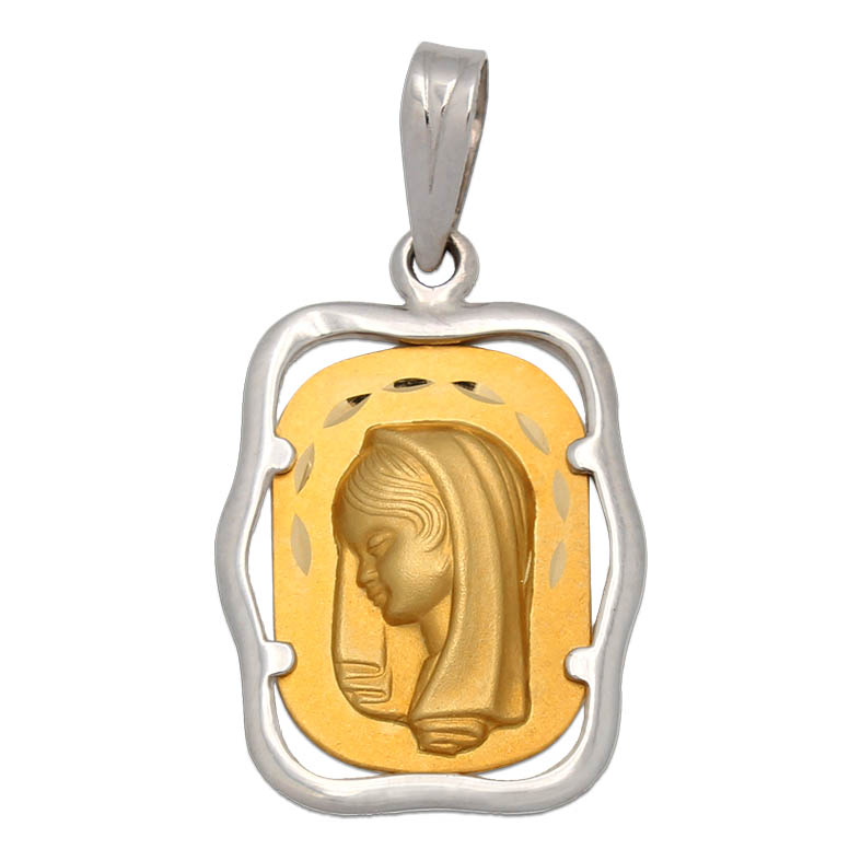 MEDALLA ORO 18KL VIRGEN NIÑA DE 16X23MM