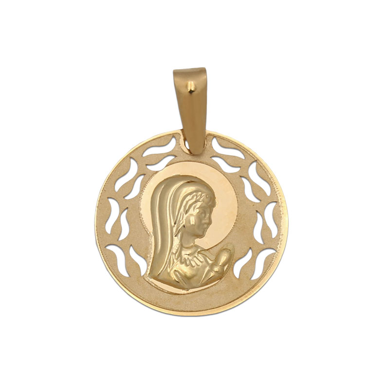 MEDALLA ORO 18KL VIRGEN NIÑA DE 17MM