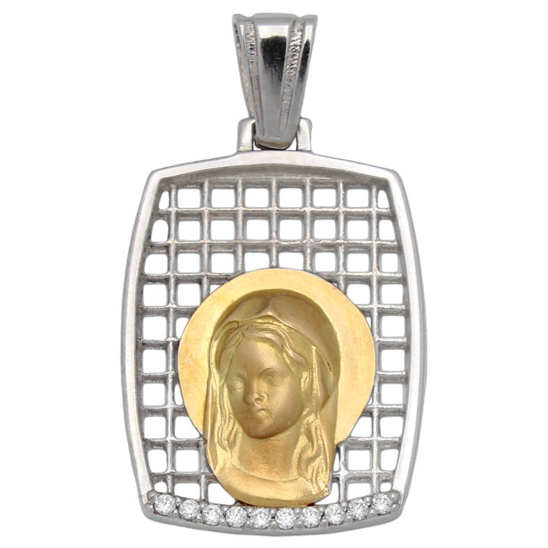 MEDALLA ORO 18KL VIRGEN NIÑA DE 17X24MM