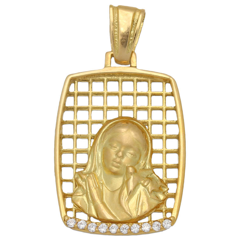 MEDALLA ORO 18KL VIRGEN NIÑA DE 17X24MM