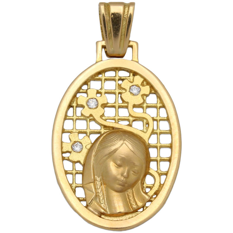 MEDALLA ORO 18KL VIRGEN NIÑA DE 17X27MM