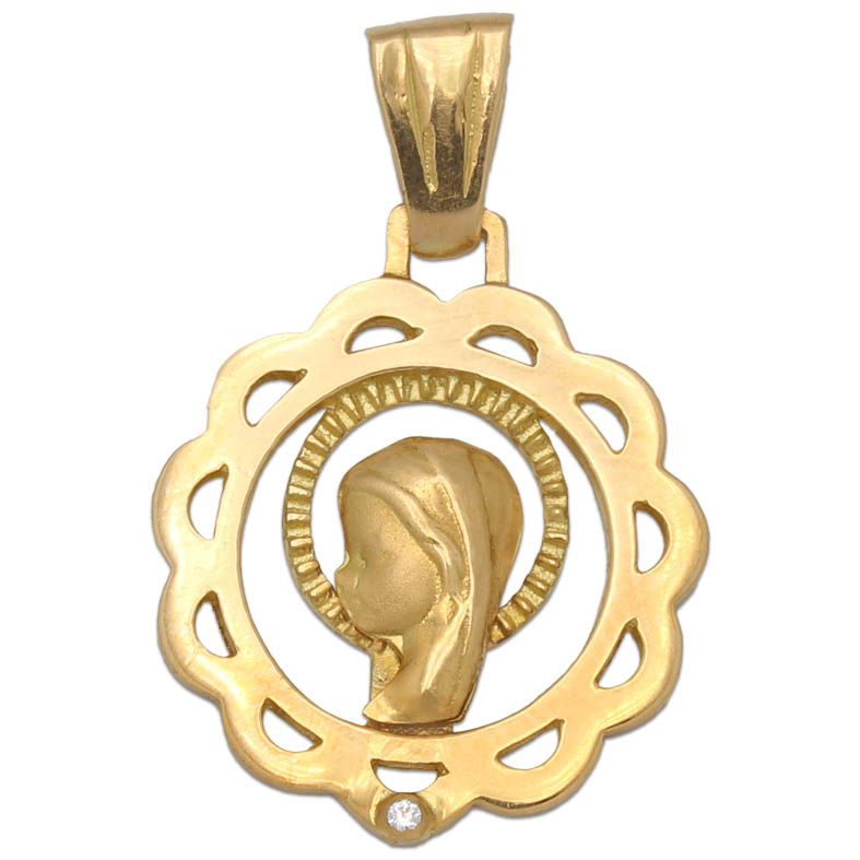 MEDALLA ORO 18KL VIRGEN NIÑA DE 18MM