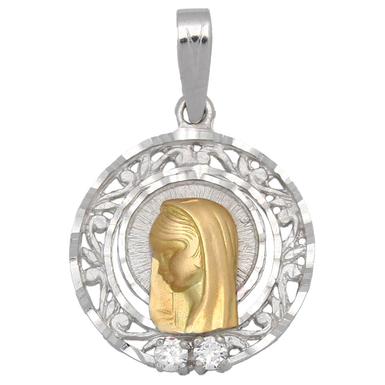 MEDALLA ORO 18KL VIRGEN NIÑA DE 19MM