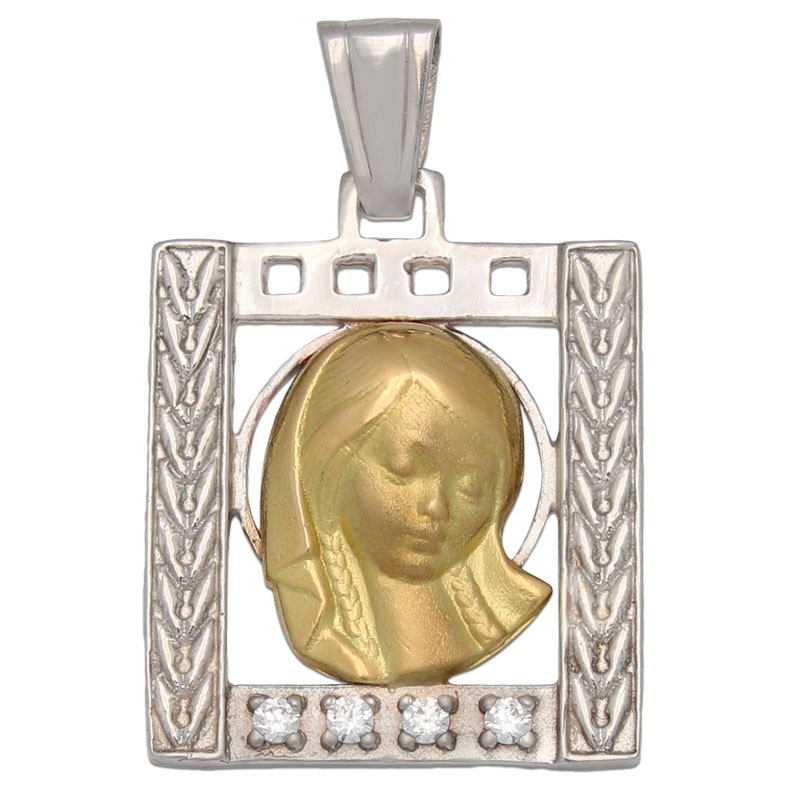 MEDALLA ORO 18KL VIRGEN NIÑA DE 19X24MM