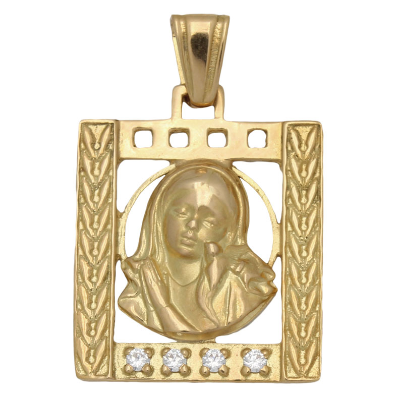 MEDALLA ORO 18KL VIRGEN NIÑA DE 19X24MM