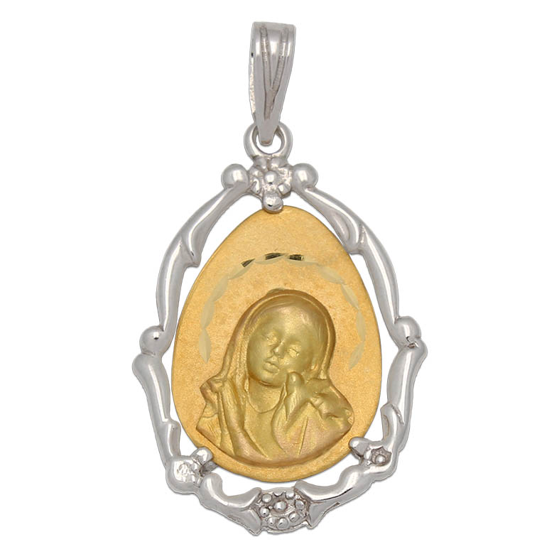 MEDALLA ORO 18KL VIRGEN NIÑA DE 20X29MM