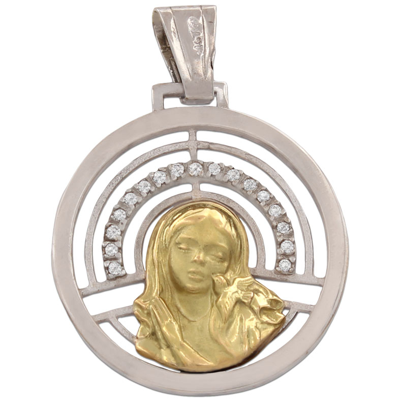 MEDALLA ORO 18KL VIRGEN NIÑA DE 23MM