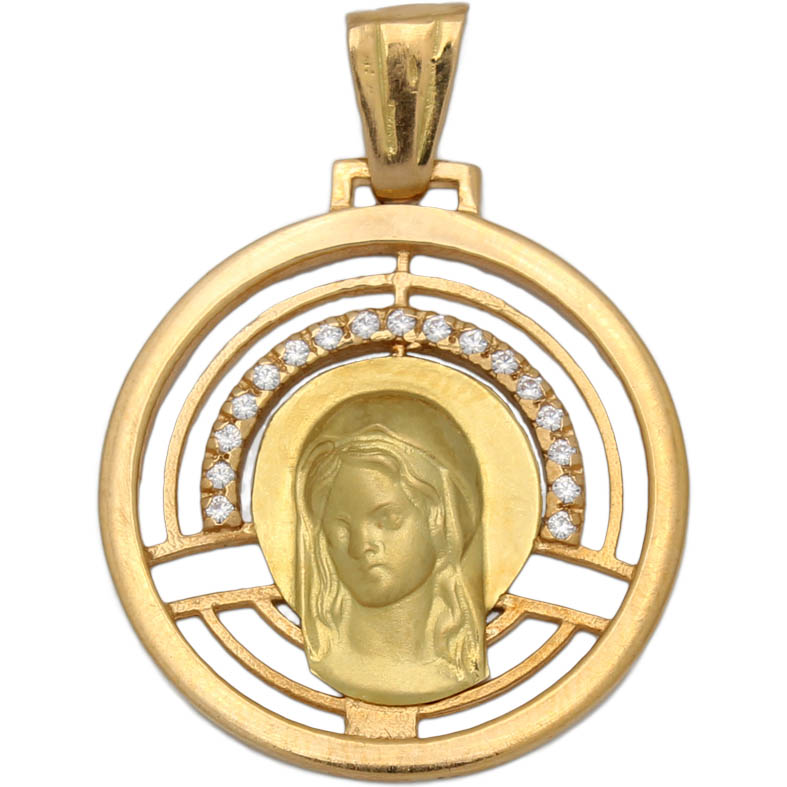 MEDALLA ORO 18KL VIRGEN NIÑA DE 23MM