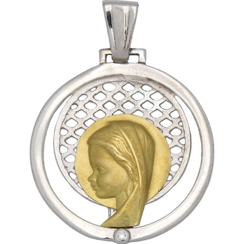 MEDALLA ORO 18KL VIRGEN NIÑA DE 23MM