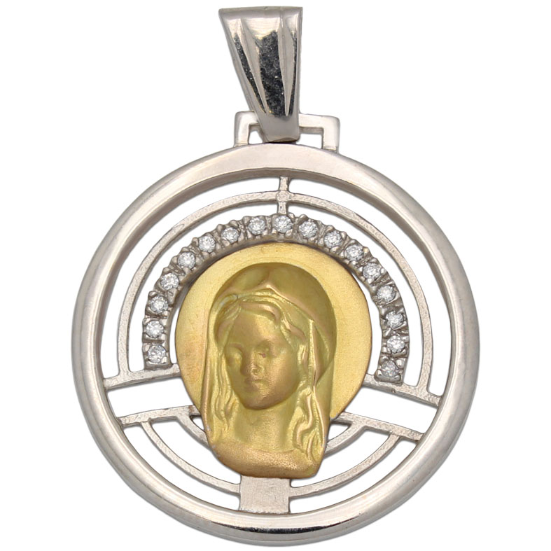 MEDALLA ORO 18KL VIRGEN NIÑA DE 23MM